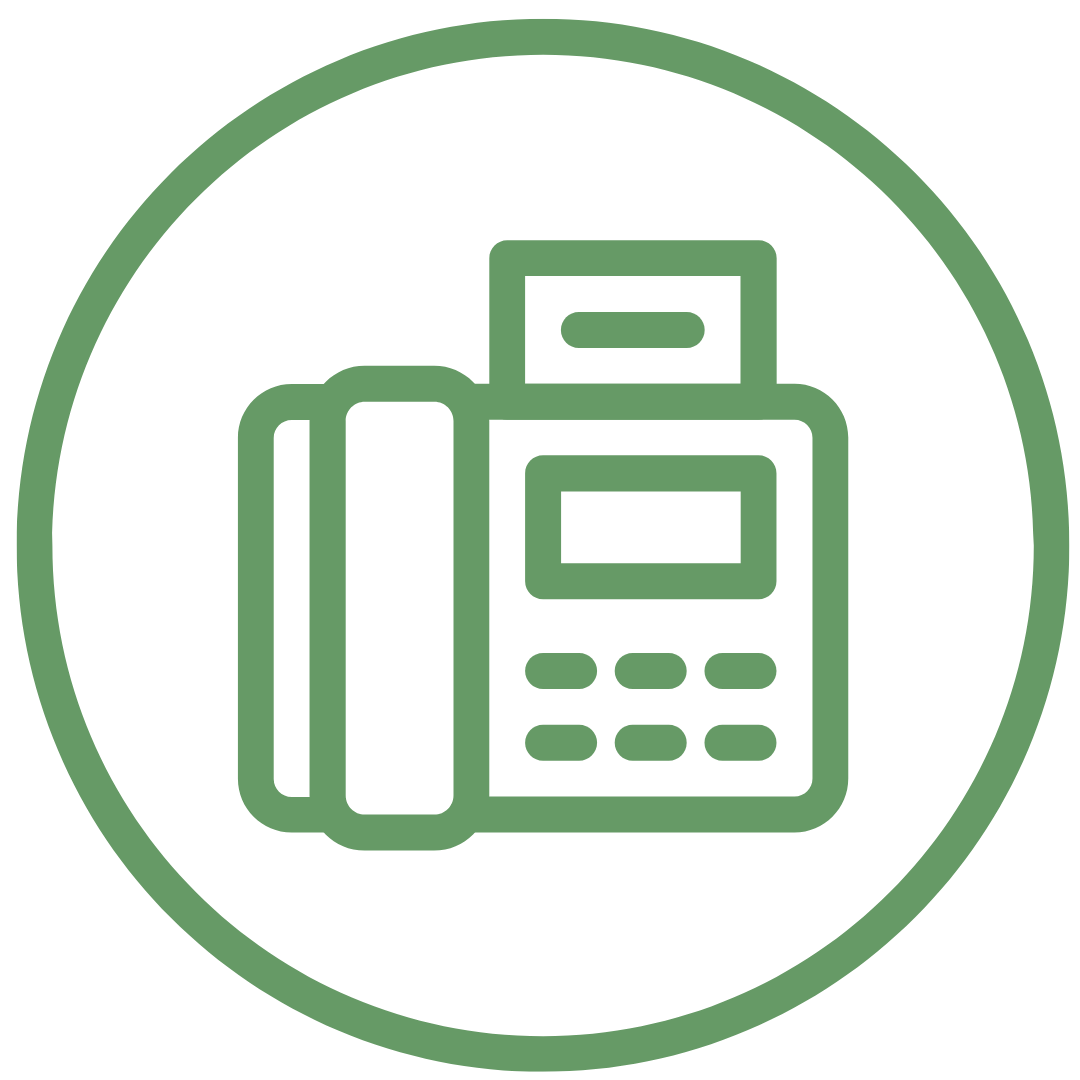 drawing of a fax machine