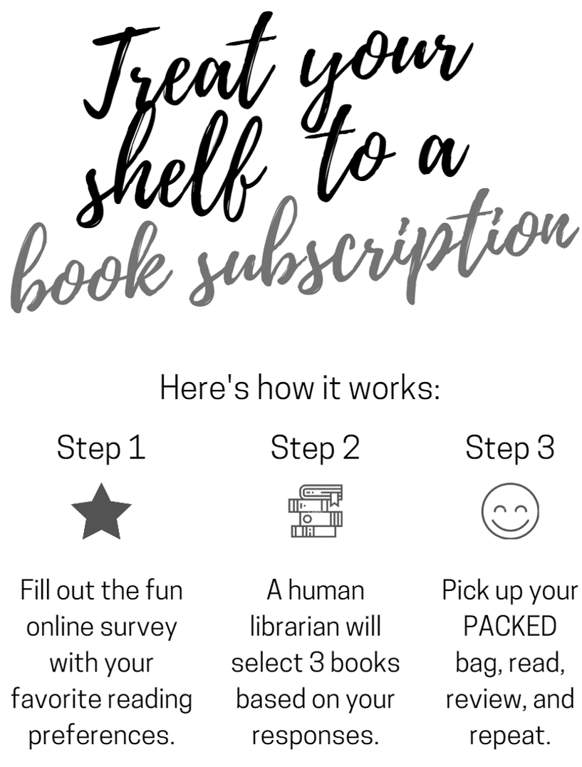 fancy text: Treat Your Shelf to a Book Subscription